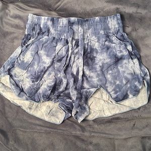 Flowy tie-dye shorts